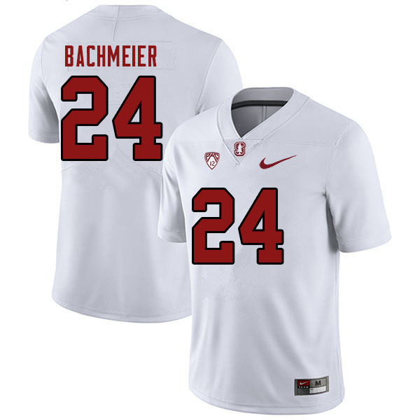 Women #24 Tiger Bachmeier Stanford Cardinal College 2023 Football Stitched Jerseys Sale-White - Click Image to Close